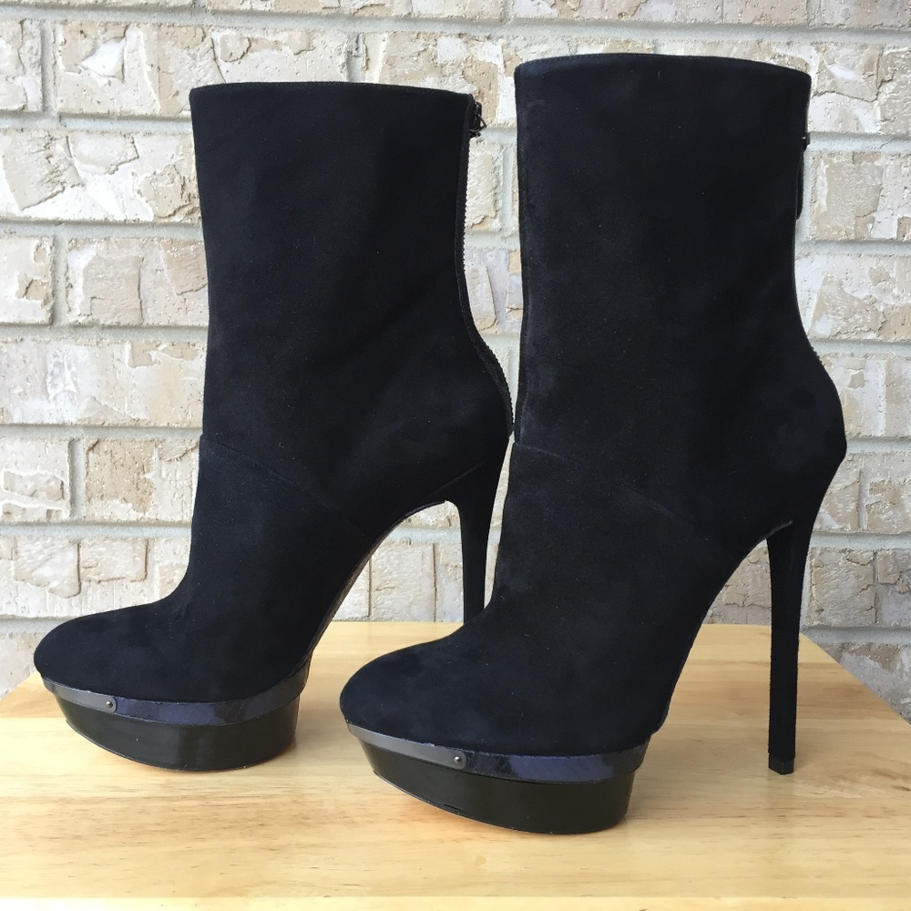 NWOB Brian Atwood Suede Platform Booties 10M